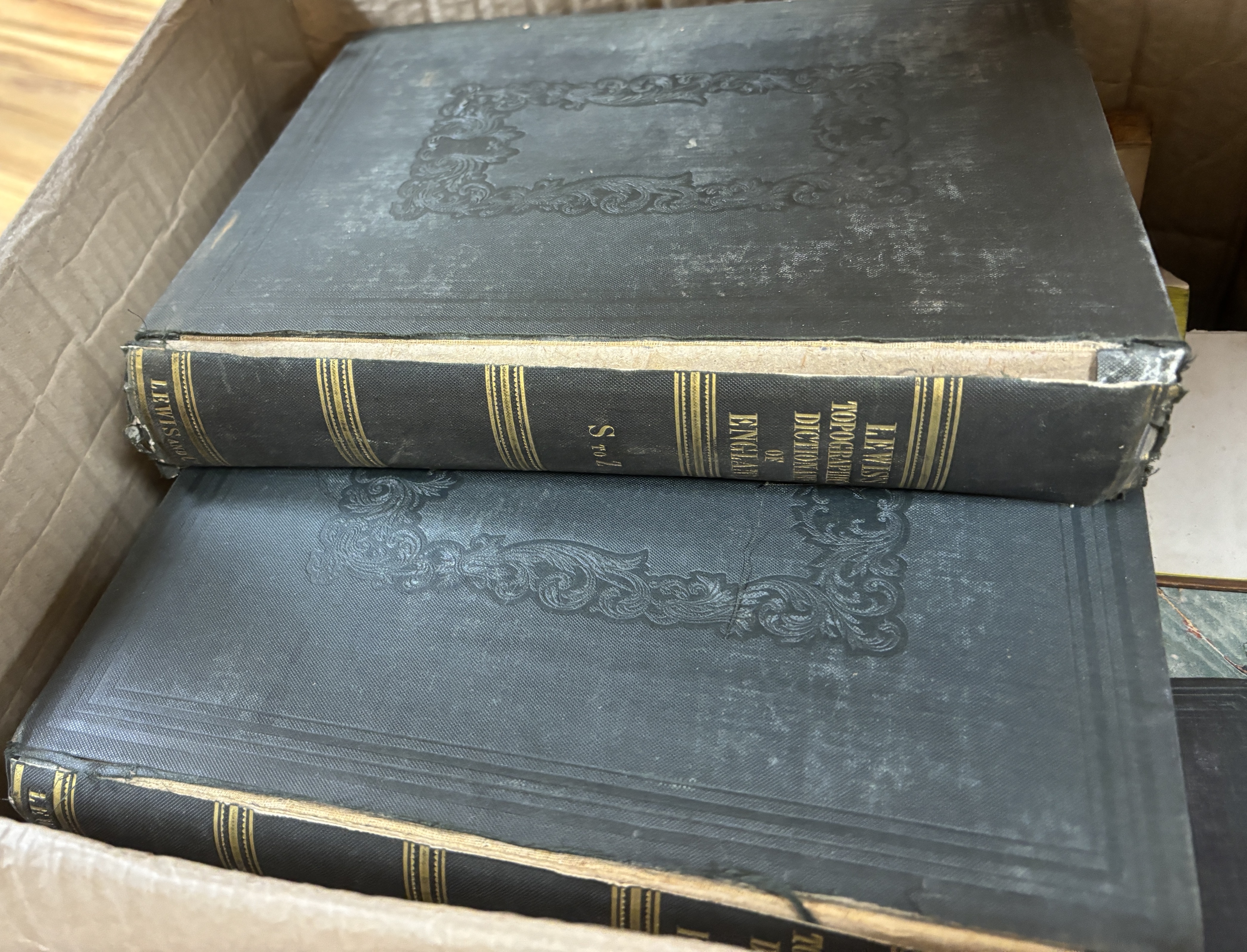 British Topography, History and Related - Antiquarian volumes, including Magna Britannia et Hibernia, vols. 3 and 4 (only). folded county maps; contemp. panelled calf. 1724-27; Reynolds, Rev. Thomas - Iter Britanniarum..